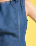 Đầm basic mini vải denim