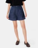 Quần short denim phối lưng thun