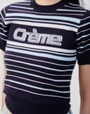 Áo dệt creme tay ngắn