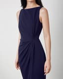 Đầm sát nách xoắn eo form bút chì