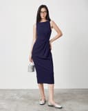 Đầm sát nách xoắn eo form bút chì