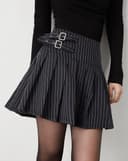 Chân váy mini xếp ly mắt cáo