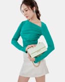 Túi Xách Nhỏ Đeo Vai Trang Trí Khóa Kim Loại