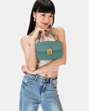 Túi Xách Nhỏ Gusset Dập Hoạ Tiết