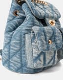 Balo Denim Nắp Gập Chần Bông