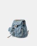 Balo Denim Nắp Gập Chần Bông