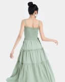 Đầm maxi hai dây smocking