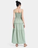 Đầm maxi hai dây smocking