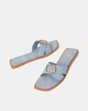 Giày Sandal Bệt Gắn Khoá Trang Trí