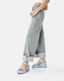 Giày Sandal Xuồng Quai Ngang Xé Dán