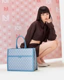 Túi Xách Lớn Book Tote Họa Tiết Logo Jn