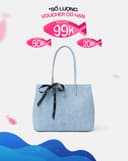 Túi Xách Lớn Tote Lớn Trang Trí Nơ Ruy Băng