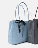 Túi Xách Lớn Tote Lớn Trang Trí Nơ Ruy Băng