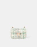 Túi Xách Nhỏ Hình Hộp Đeo Vai Phối Tweed