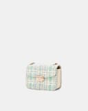Túi Xách Nhỏ Hình Hộp Đeo Vai Phối Tweed