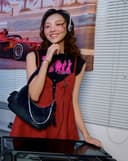 Túi Xách Nhỏ Đeo Vai Phối Vải Nhung Tăm